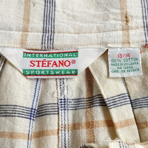 SOLD 80s plaid A-line, full skirt - Picture 4 of 4